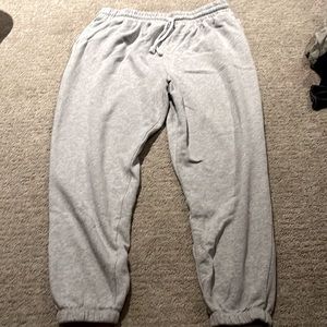 So grey sweatpants